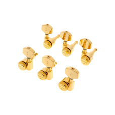 Колки для электрогитары GRAPH TECH PRL-8311-G0 Electric Locking 3+3 Contemporary Gold 2 Pin Изображение