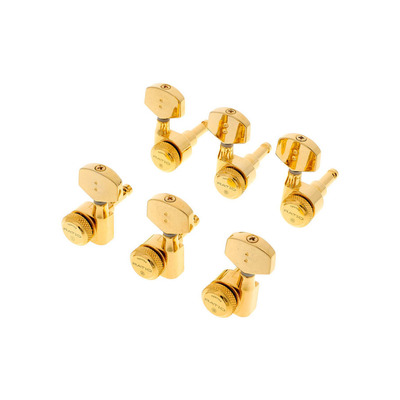 Колки для электрогитары GRAPH TECH PRL-8311-G0 Electric Locking 3+3 Contemporary Gold 2 Pin Изображение