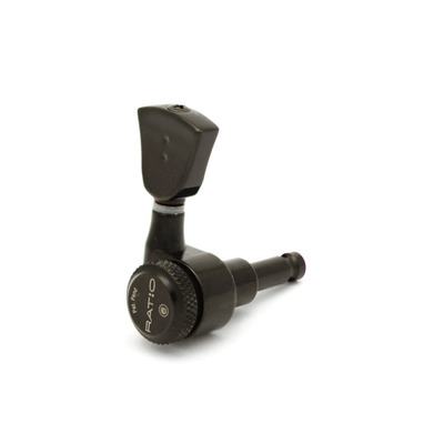 Кілки для гітари - GRAPH TECH PRL-8341-B0 Electric Locking 3+3 Vintage Black 2 Pin Зображення