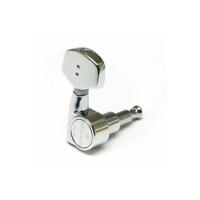 Колки для гитары GRAPH TECH PRN-2311-C0 Ratio Electric 3+3 Contemporary 2 Pin - Chrome Изображение