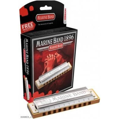 Губная гармошка Hohner M1896476X F#nm Marine Band Box Изображение