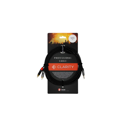 Кабель коммутационный Clarity miniJACK-2xRCA-B/5m Изображение