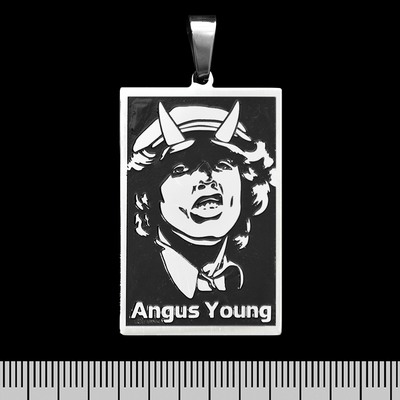 Кулон AC/DC - Angus Young (ptsb-001) прямокутний Зображення