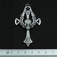 Кулон Череп с крыльями на кресте Изображение