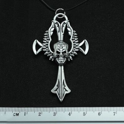 Кулон Череп с крыльями на кресте Изображение