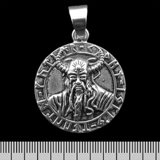 Кулон двусторонний Викинг, Валькнут (Футарк) (SS-023) Изображение