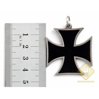 Кулон готический Мальтийский крест чёрный Изображение