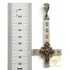 Кулон готический Перевёрнутый крест с черепом Изображение