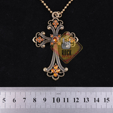 Кулон Крест готический c камнями Изображение