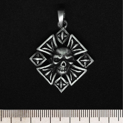 Кулон Хрест з черепом (pth-089) Зображення