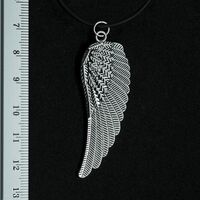 Кулон Крило велике двостороннє (колір сталевий) Зображення