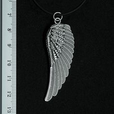 Кулон Крило велике двостороннє (колір сталевий) Зображення