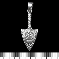 Кулон Наконечник стріли з валкнутом (срібло, 925 проба) (sp-227) Зображення