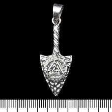 Кулон Наконечник стріли з валкнутом (срібло, 925 проба) (sp-227) Изображение