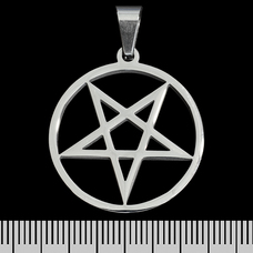Кулон Перевернута пентаграма у кільці (ptsb-178) Зображення