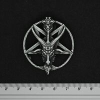 Кулон Перевернутая пентаграмма с козлом, большой (SS-041) Изображение
