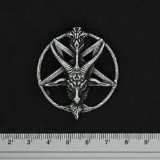 Кулон Перевернута пентаграма з козлом, великий (SS-041) Зображення