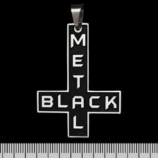 Кулон Перевернутий хрест Black Metal, фігурний (ptsb-190) Зображення