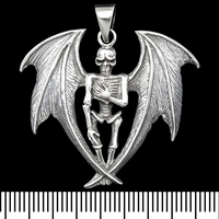 Кулон Скелет з крилами (срібло, 925 проба) (sp-220) Зображення