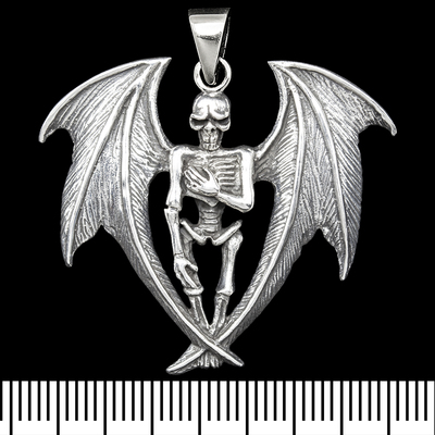 Кулон Скелет з крилами (срібло, 925 проба) (sp-220) Зображення