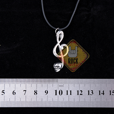 Кулон Скрипковий ключ з черепом Зображення