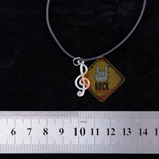 Кулон Скрипковий ключ (срібний колір) Зображення