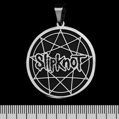 Кулон Slipknot (star and logo) (ptsb-167) круглий Зображення
