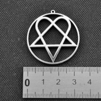Кулон стальной HIM (heartagram) Изображение