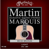 Струны для акустической гитары MARTIN M1100 (12-54 Martin Marquis Bronze) Изображение