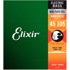 Струны для бас-гитары Elixir 14087 4S LM XL Изображение