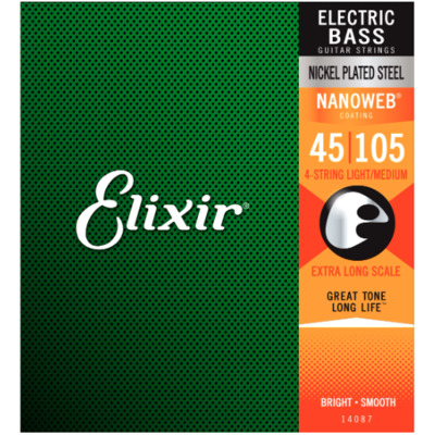 Струны для бас-гитары Elixir 14087 4S LM XL Изображение