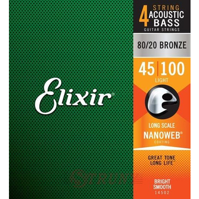Струны для акустической бас-гитары Elixir14502 4S AB LS L Изображение