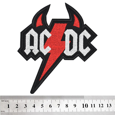 Нашивка AC/DC (red horns and lightning) Изображение