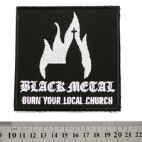 Нашивка Black Metal - Burn your local church Изображение