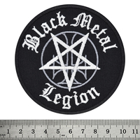 Нашивка Black Metal Legion (inverted pentagram with cross) Изображение