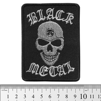 Нашивка Black Metal (skull) (pt-058) Изображение