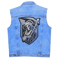 Нашивка наспинна Смерть з косою (синій) Зображення