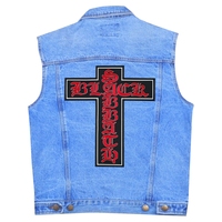 Нашивка термо Black Sabbath (red logo on the cross) наспинна (thps-017) Изображение