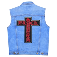 Нашивка термо Black Sabbath (red logo on the cross) наспинна (thps-017) Изображение