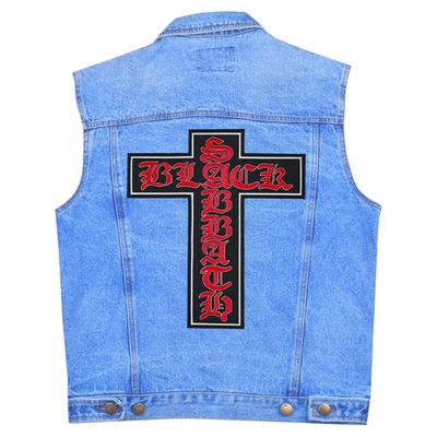 Нашивка термо Black Sabbath (red logo on the cross) наспинна (thps-017) Изображение