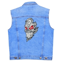 Нашивка термо Череп демона з червоними очима наспинна (thps-081) Изображение