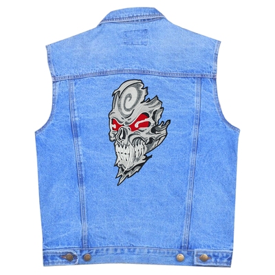 Нашивка термо Череп демона з червоними очима наспинна (thps-081) Зображення