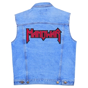 Нашивка термо Manowar (red logo) наспинна (thps-027) Изображение