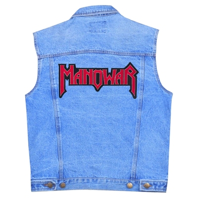 Нашивка термо Manowar (red logo) наспинна (thps-027) Зображення