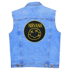 Нашивка термо Nirvana (logo and smile) наспинна кругла (thps-009) Изображение
