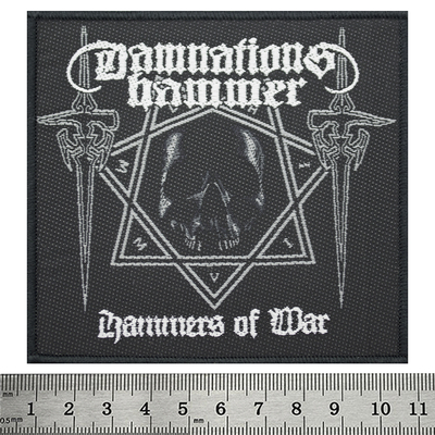 Нашивка ткана DAMNATION'S HAMMER - HAMMER OF WAR (ofp-249) Зображення