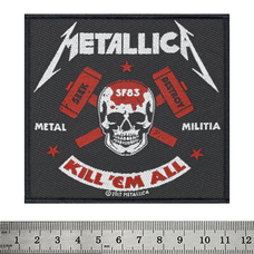 Нашивка ткана METALLICA - METAL MILITIA (ofp-163) Изображение