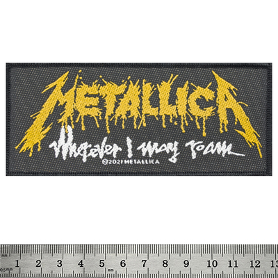Нашивка ткана METALLICA - WHEREVER I MAY ROAM LOGO (ofp-276) Зображення