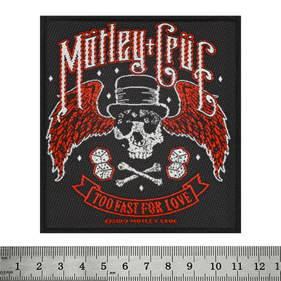 Нашивка ткана MOTLEY CRUE - TOO FAST FOR LOVE (ofp-059) Изображение
