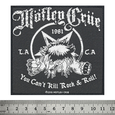 Нашивка ткана MOTLEY CRUE - YOU CAN'T KILL ROCK N ROLL (ofp-205) Зображення